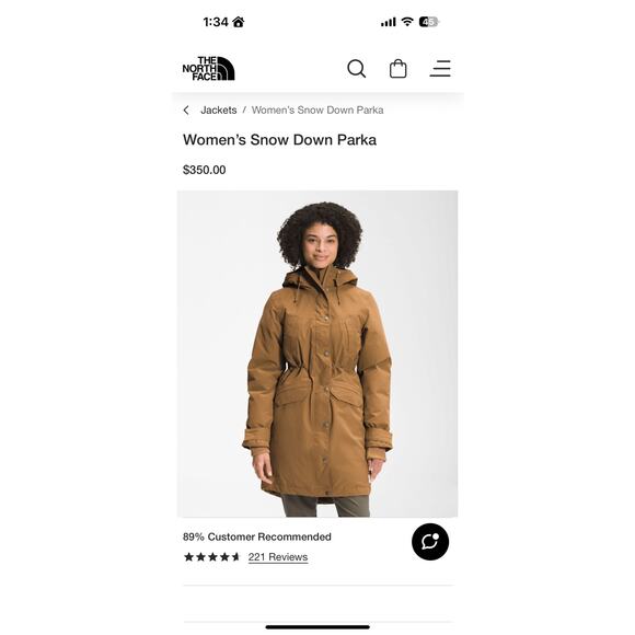 $350 NWT North Face Women's large Snow Down Parka *read description* - Picture 2 of 10